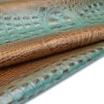 Turquoise Brown Croc
